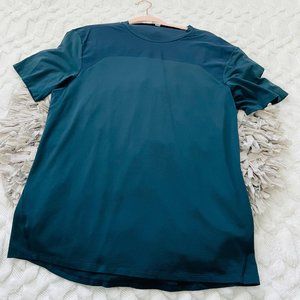 Lululemon Blue Two Tone Colorblock Short Sleeve Top- Size L